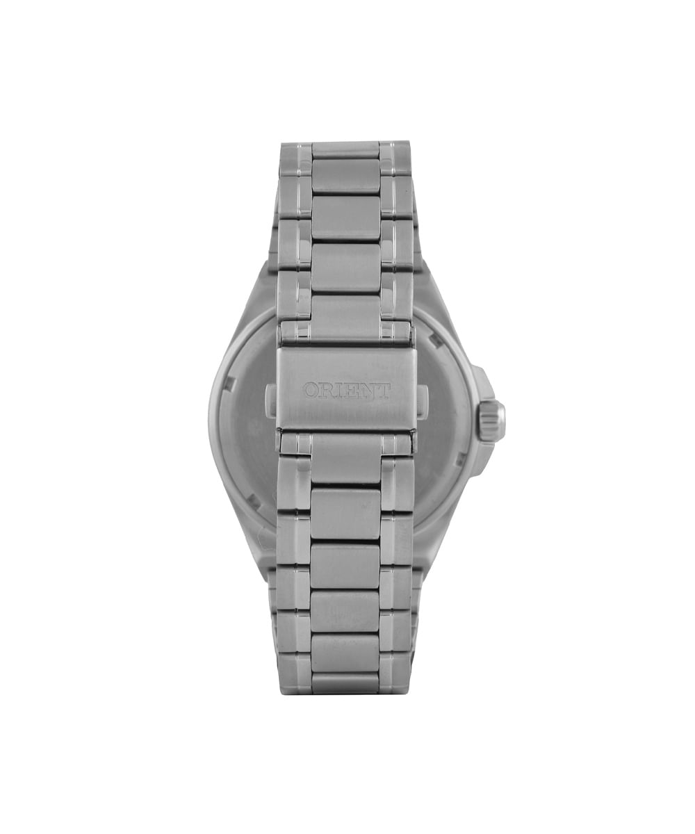 relógio masculino orient analógico calendário mbss1503p2sx prateado