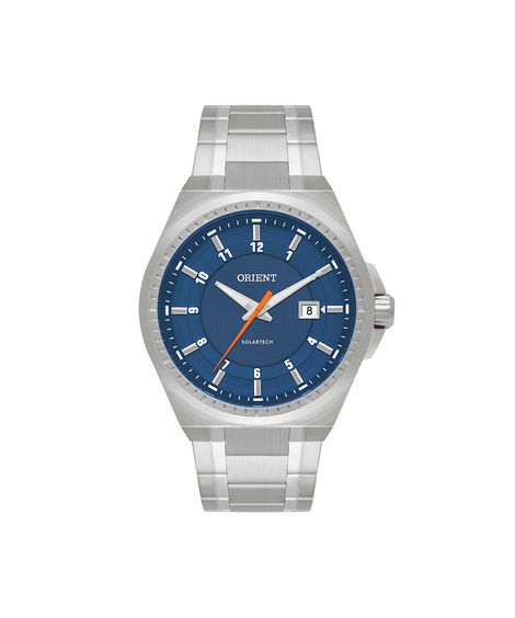 relógio masculino orient analógico calendário mbss1503d2sx prateado