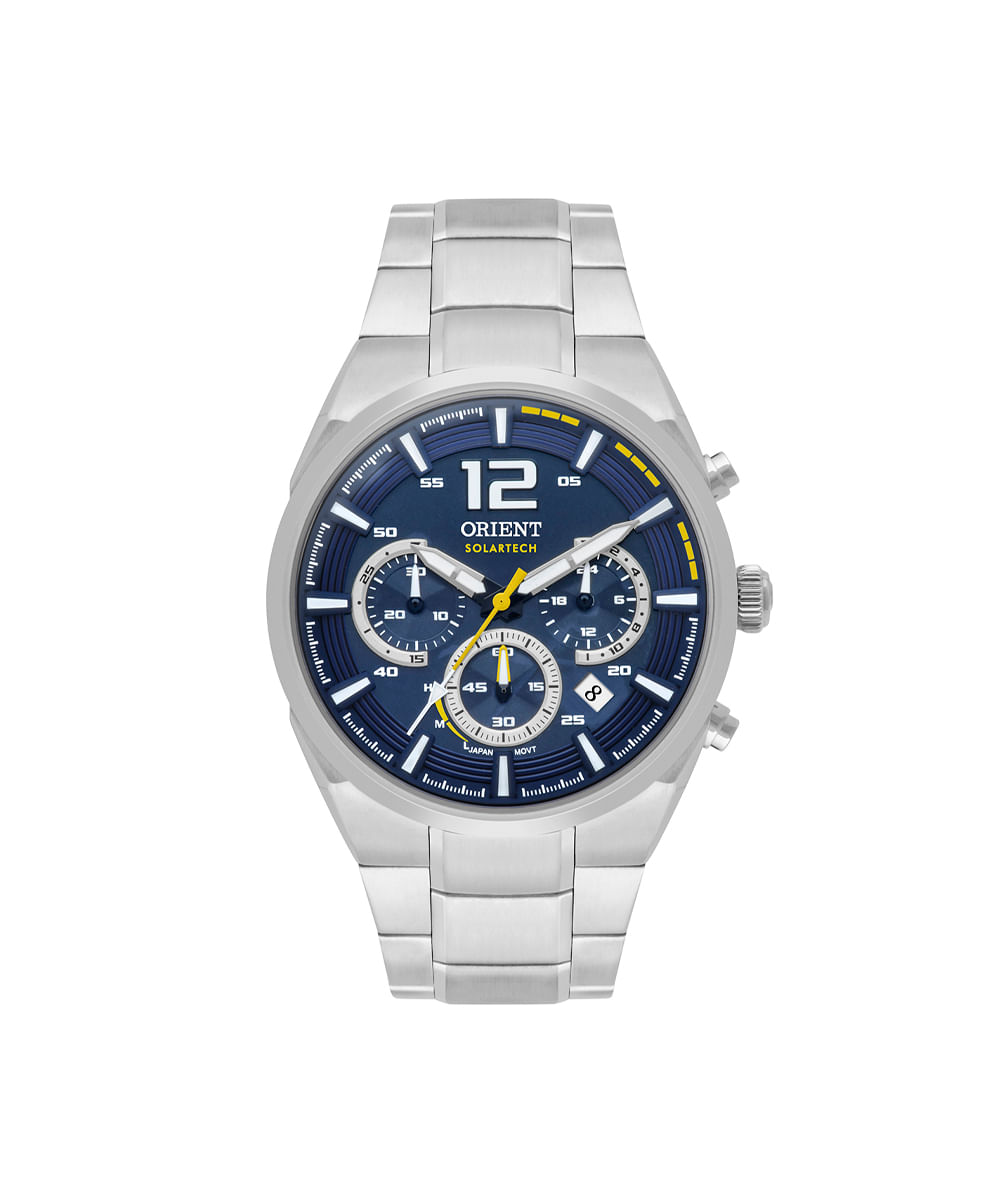 relógio masculino orient cronógrafo mbssc257d2sx prateado