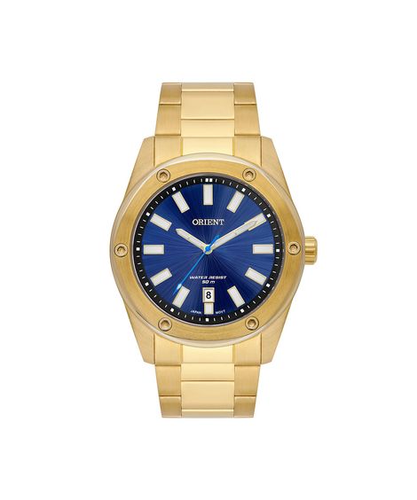 relógio masculino orient analógico calendário mgss1265d1kx dourado