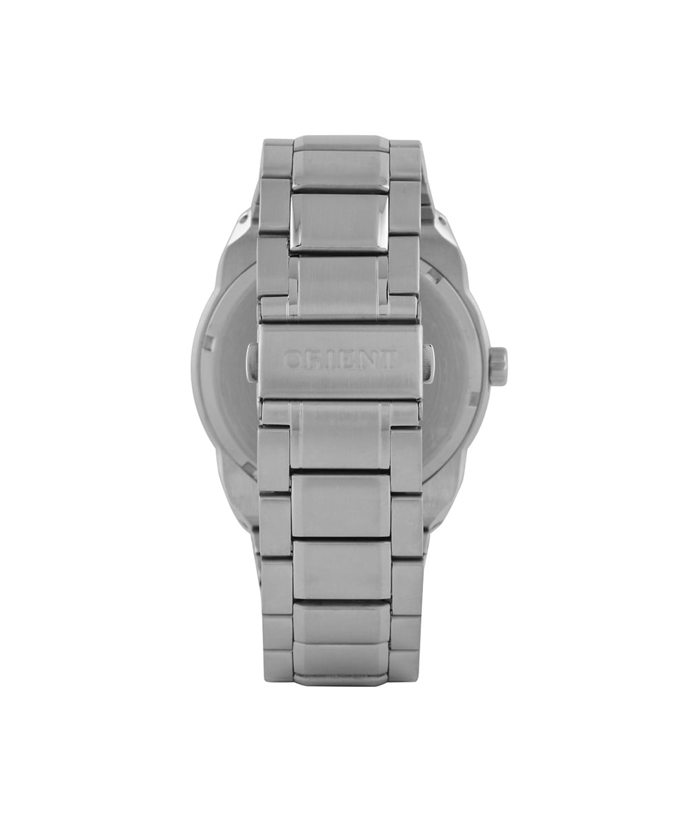 relógio masculino orient analógico calendário mbss1461d2sx prateado