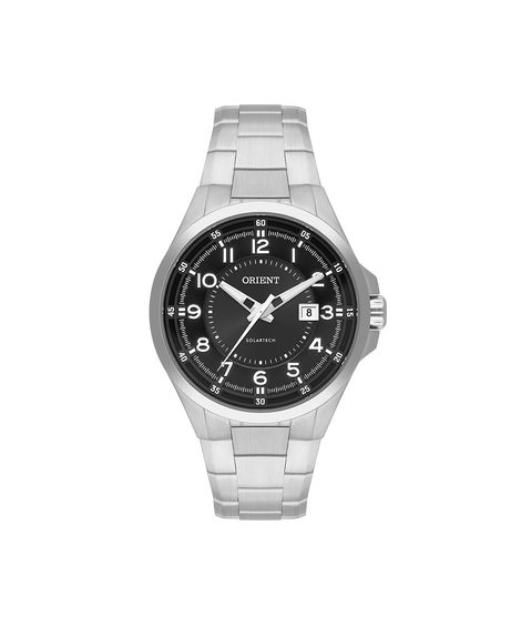relógio masculino orient analógico calendário mbss1505p2sx prateado