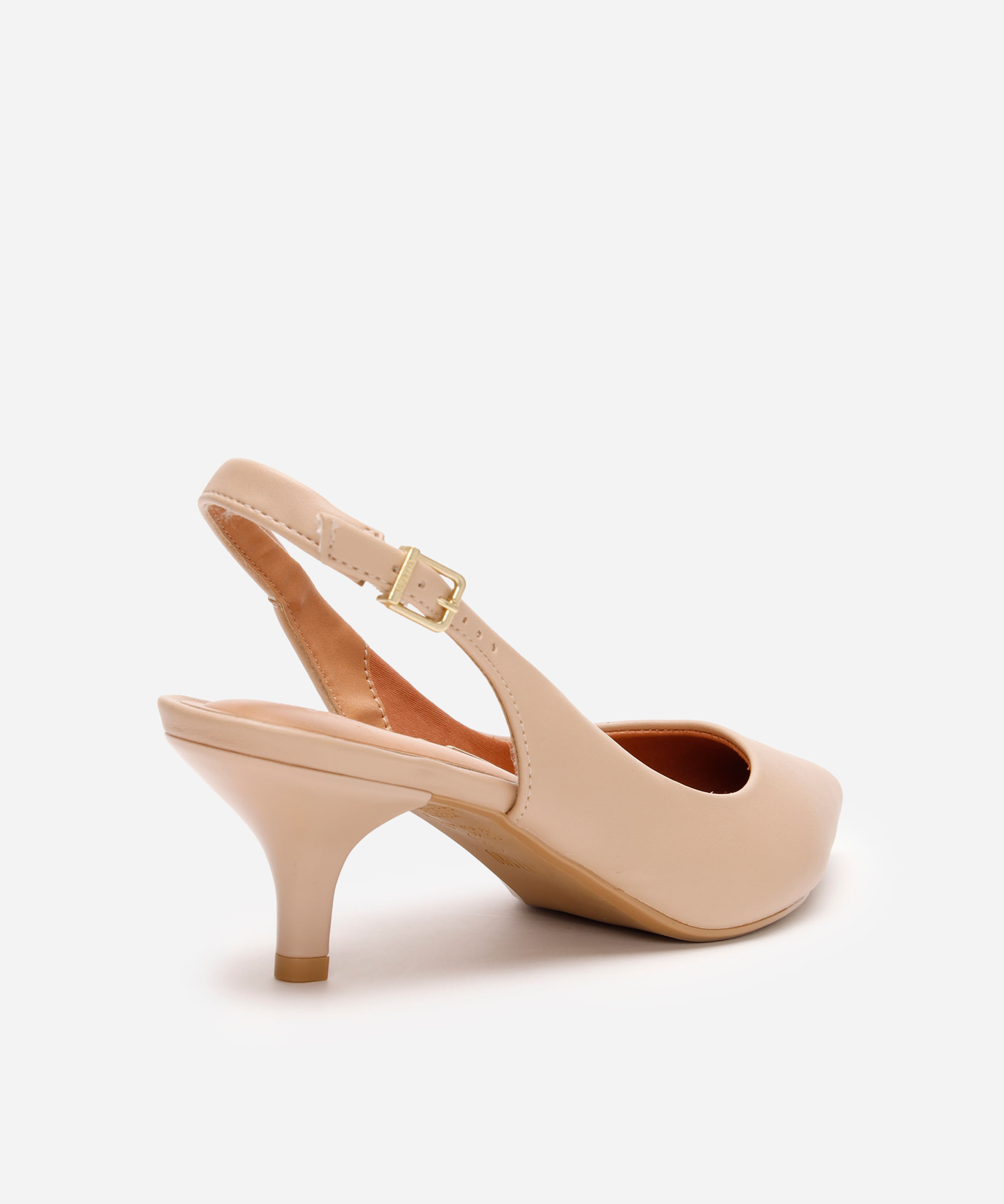 scarpin bico fino salto fino vizzano bege