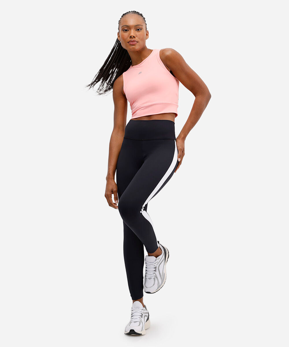 top feminino esportivo ace de poliamida rosa