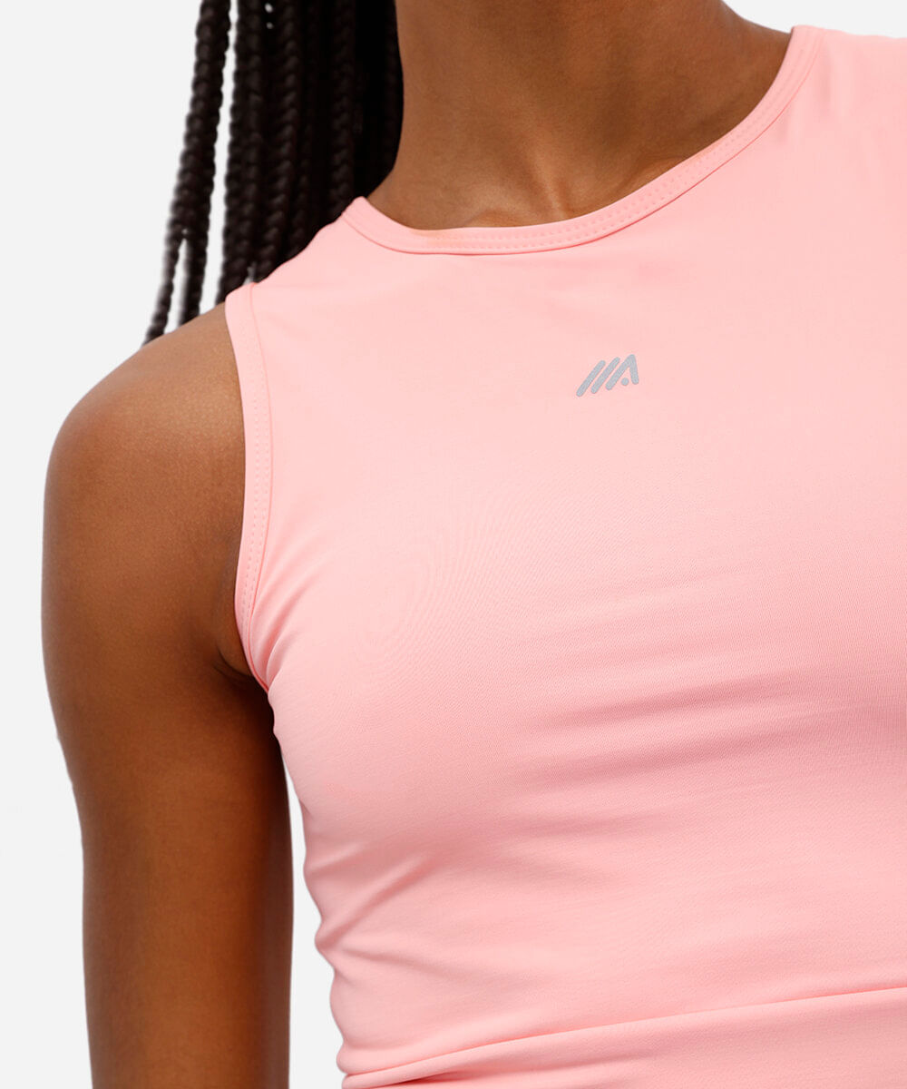 top feminino esportivo ace de poliamida rosa
