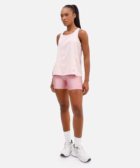 bermuda feminina esportiva com bolsos rosa