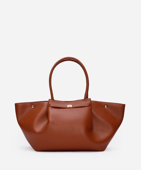 bolsa shopper com alça estruturada mindset marrom