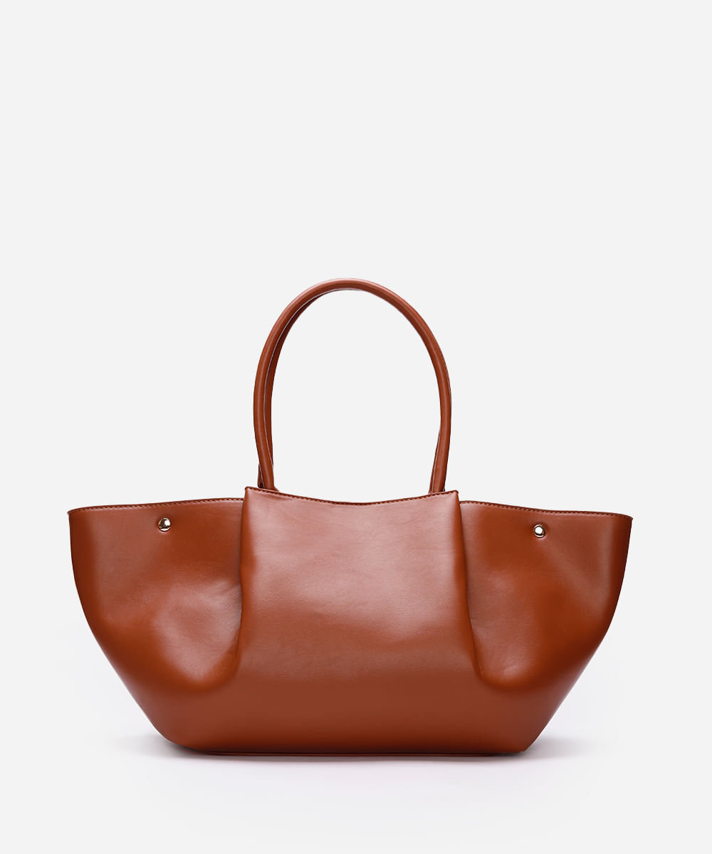 bolsa shopper com alça estruturada mindset marrom