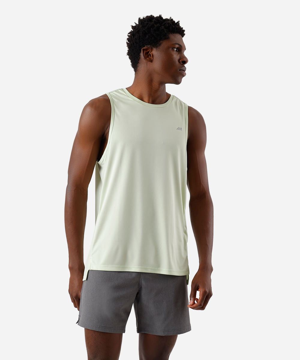 regata masculina com reflexivo verde