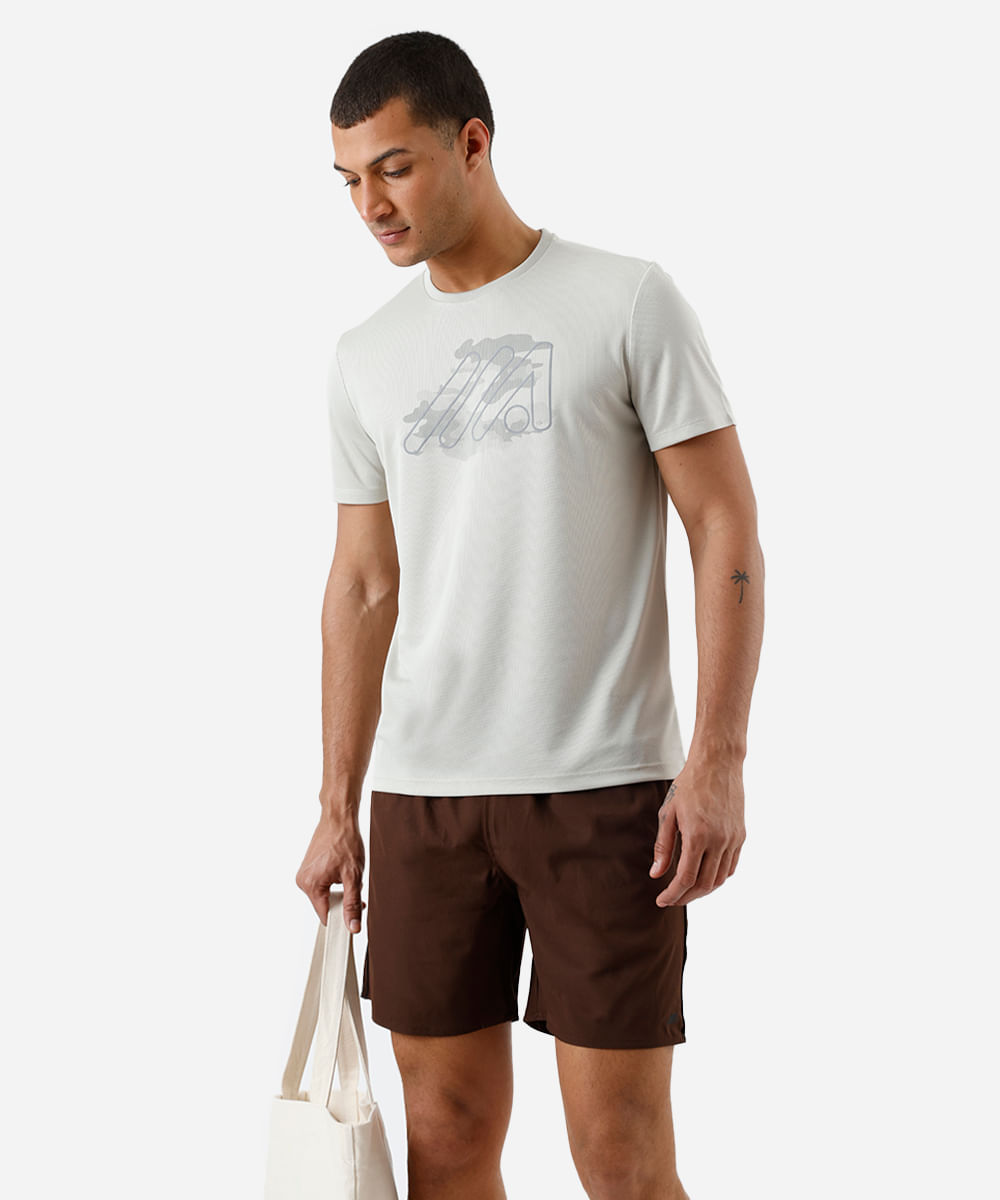 camiseta masculina esportiva camuflada bege