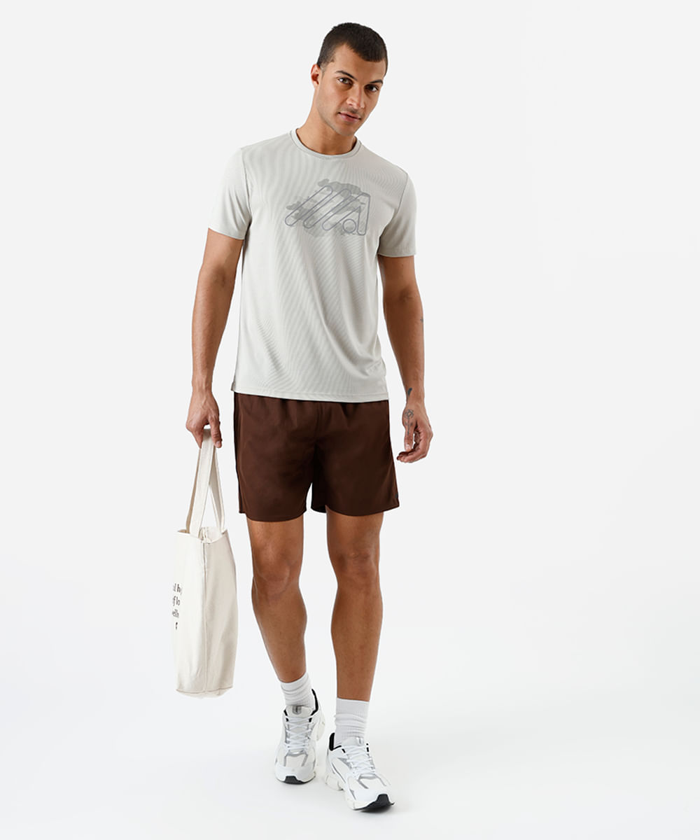 camiseta masculina esportiva camuflada bege