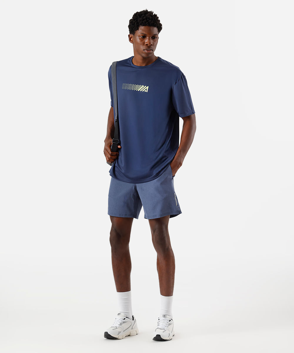 short masculino esportivo azul
