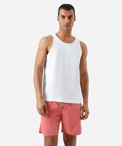 short masculino cós elástico vermelho
