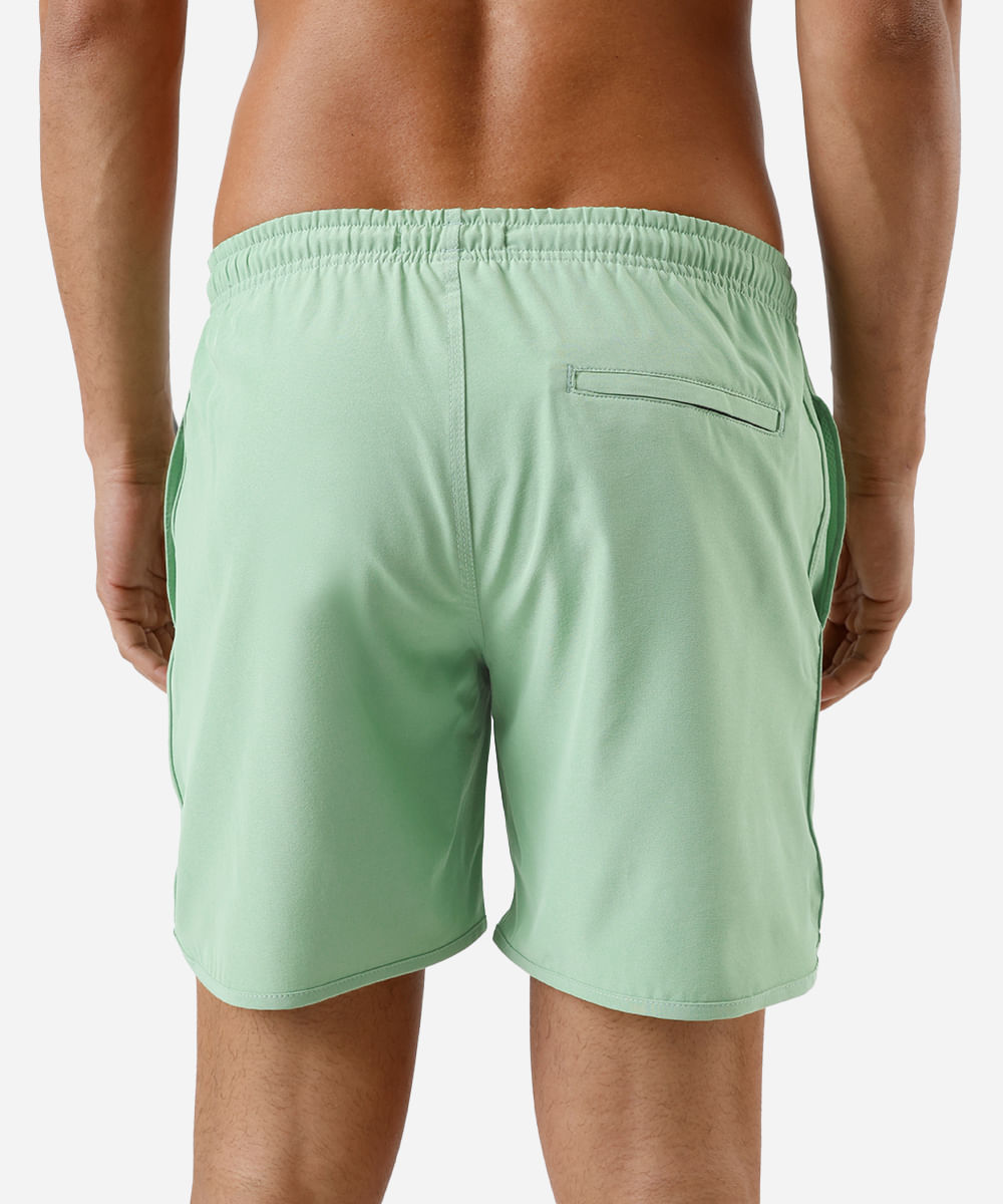 short masculino cós elástico verde