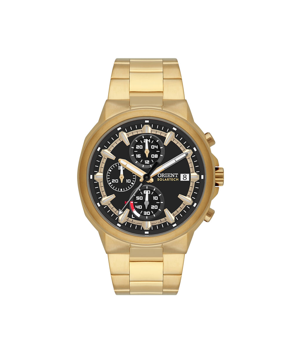 relógio masculino orient cronógrafo mgssc069p1kx dourado