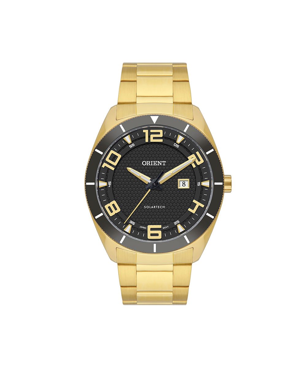 relógio masculino orient analógico calendário mgss1282p2kx dourado