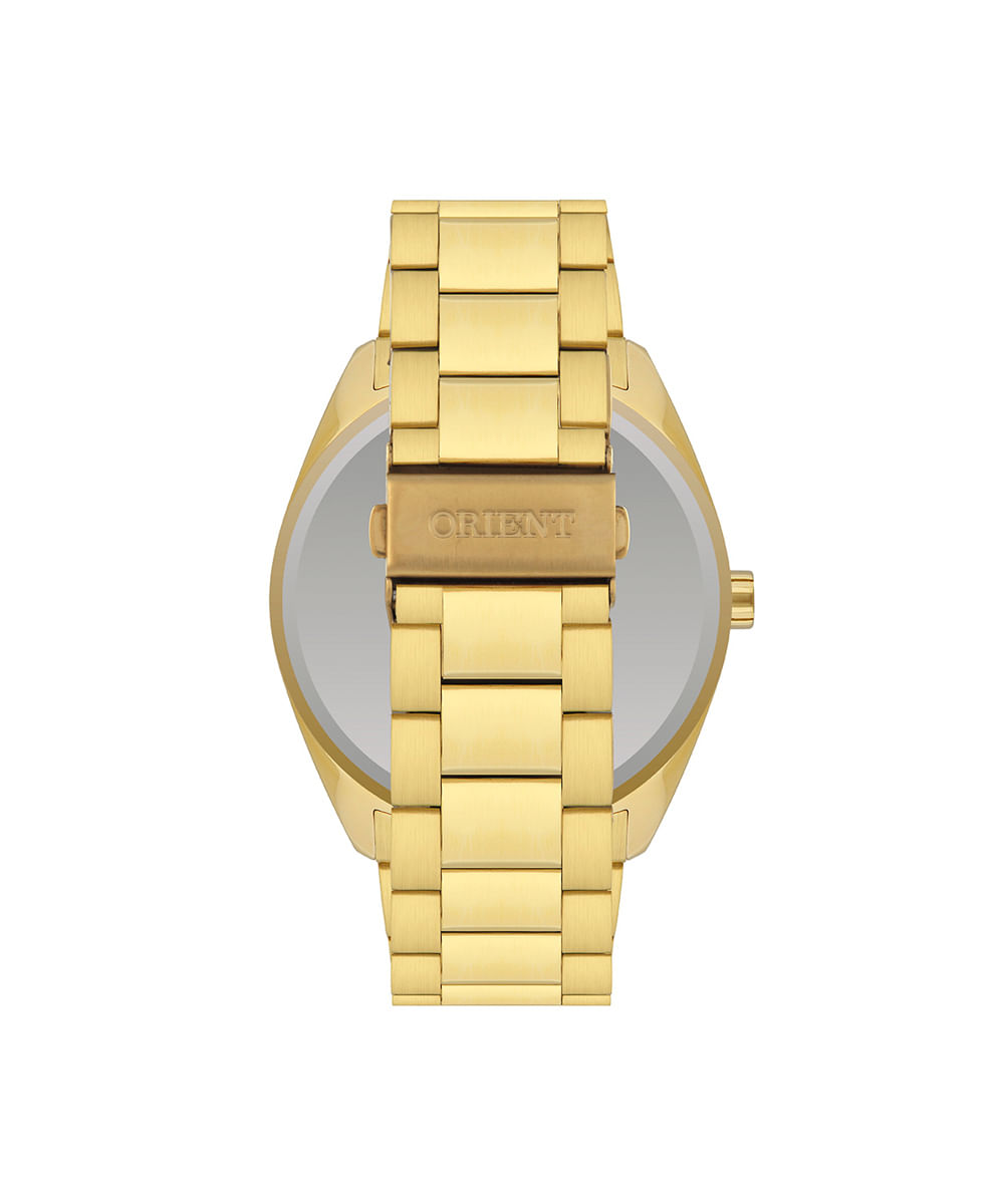 relógio masculino orient analógico calendário mgss1282p2kx dourado