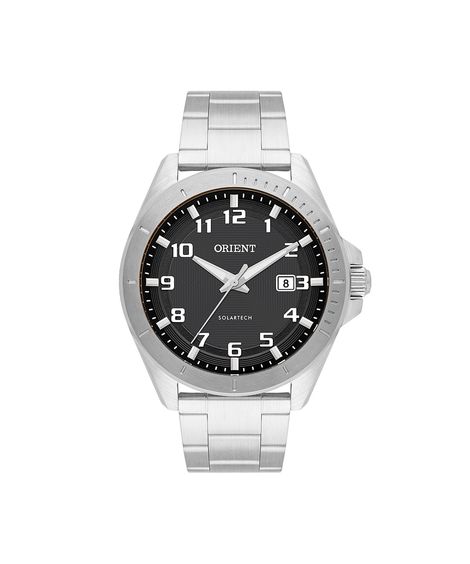 relógio masculino orient analógico calendário mbss1507p2sx prateado