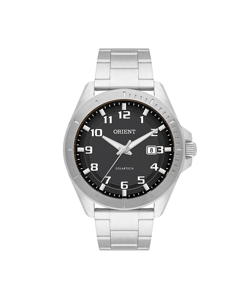 relógio masculino orient analógico calendário mbss1507p2sx prateado