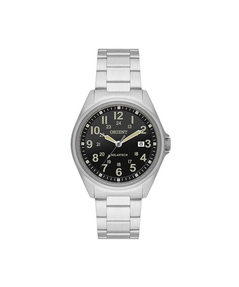 relógio masculino orient analógico calendário mbss1492p2sx prateado