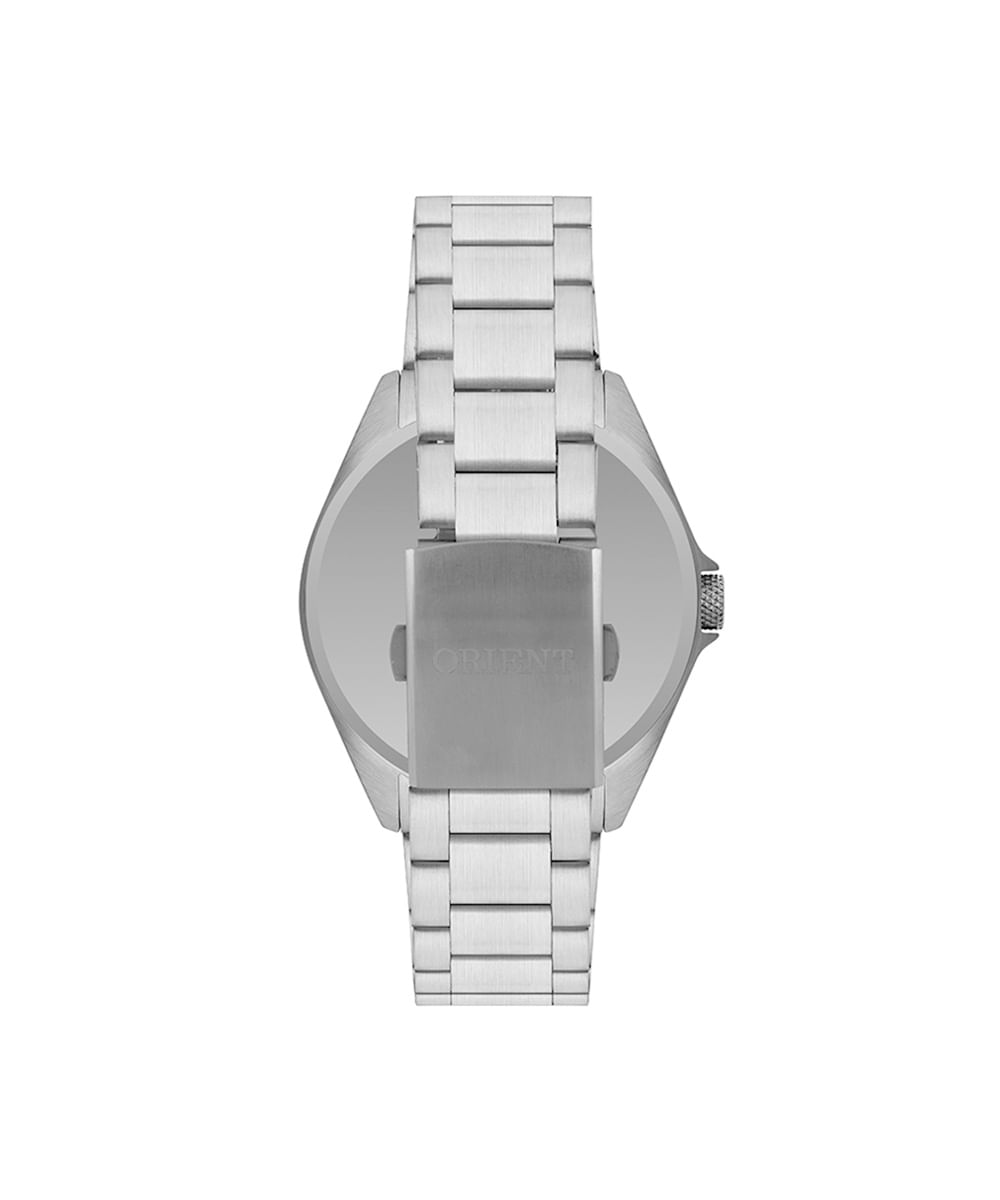 relógio masculino orient analógico calendário mbss1492p2sx prateado