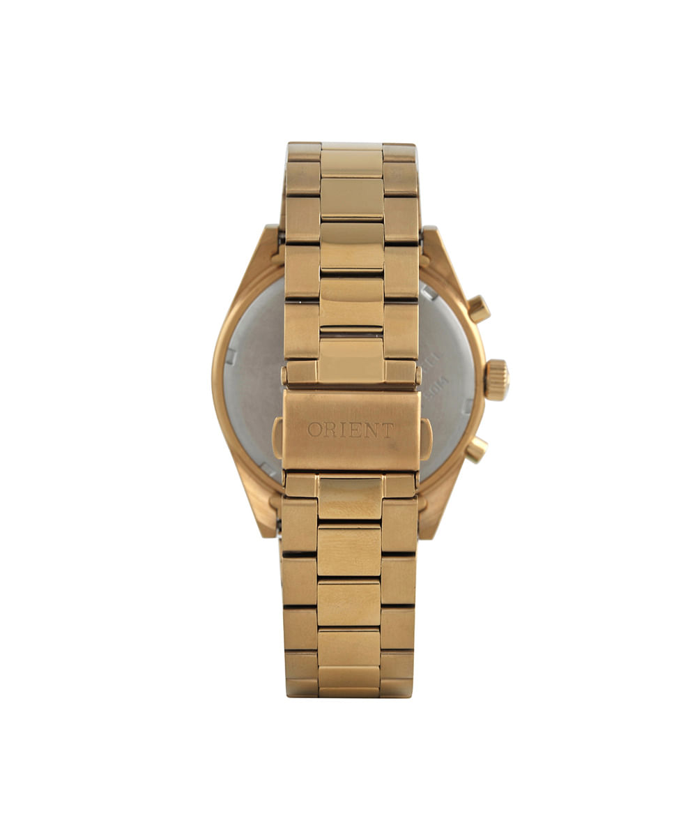 relógio masculino orient cronógrafo mgssc047p2kx dourado
