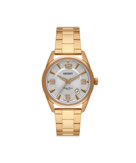 relógio feminino orient analógico calendário fgss1230s2kx dourado