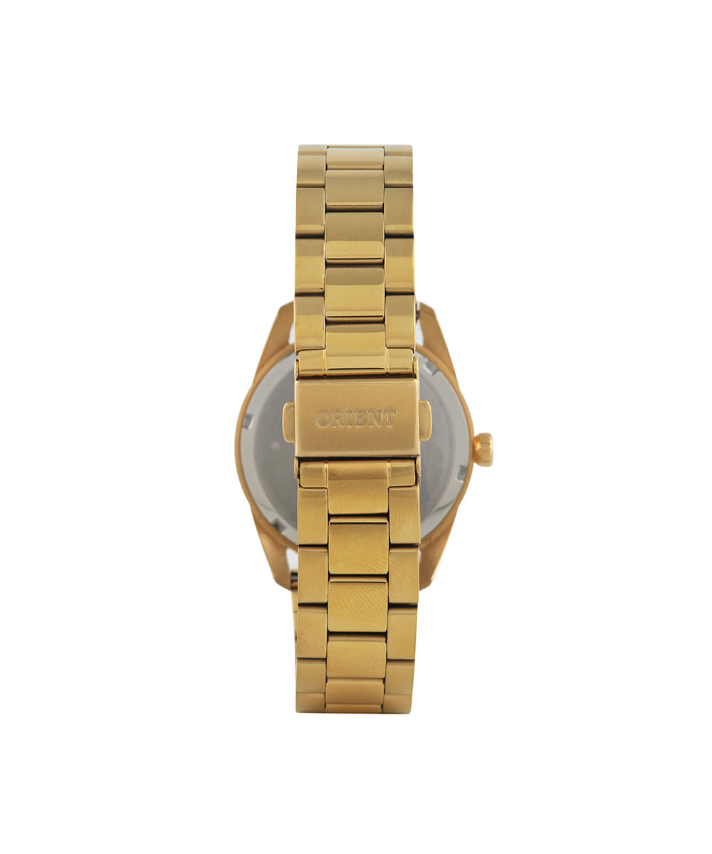 relógio feminino orient analógico calendário fgss1230s2kx dourado
