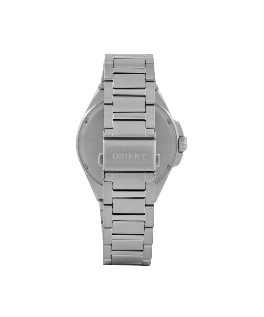 relógio masculino orient analógico calendário mbss1502p1sx prateado