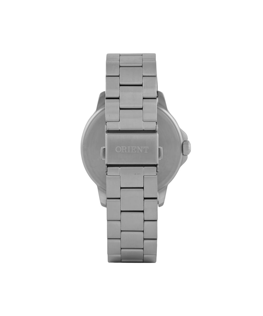 relógio masculino orient analógico calendário mbss1508p2sx prateado