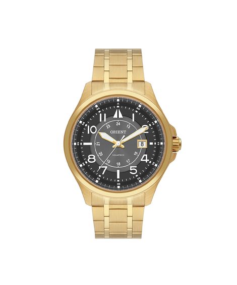 relógio masculino orient analógico calendário mgss1296p2kx dourado