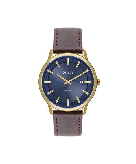 relógio masculino orient analógico calendário mgsc1017d1nx dourado