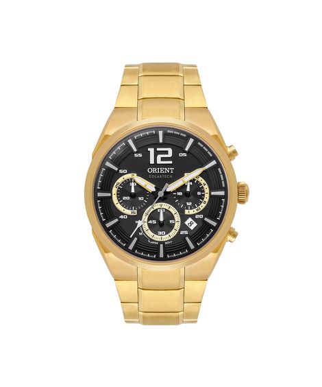 relógio masculino orient cronógrafo mgssc055p2kx dourado