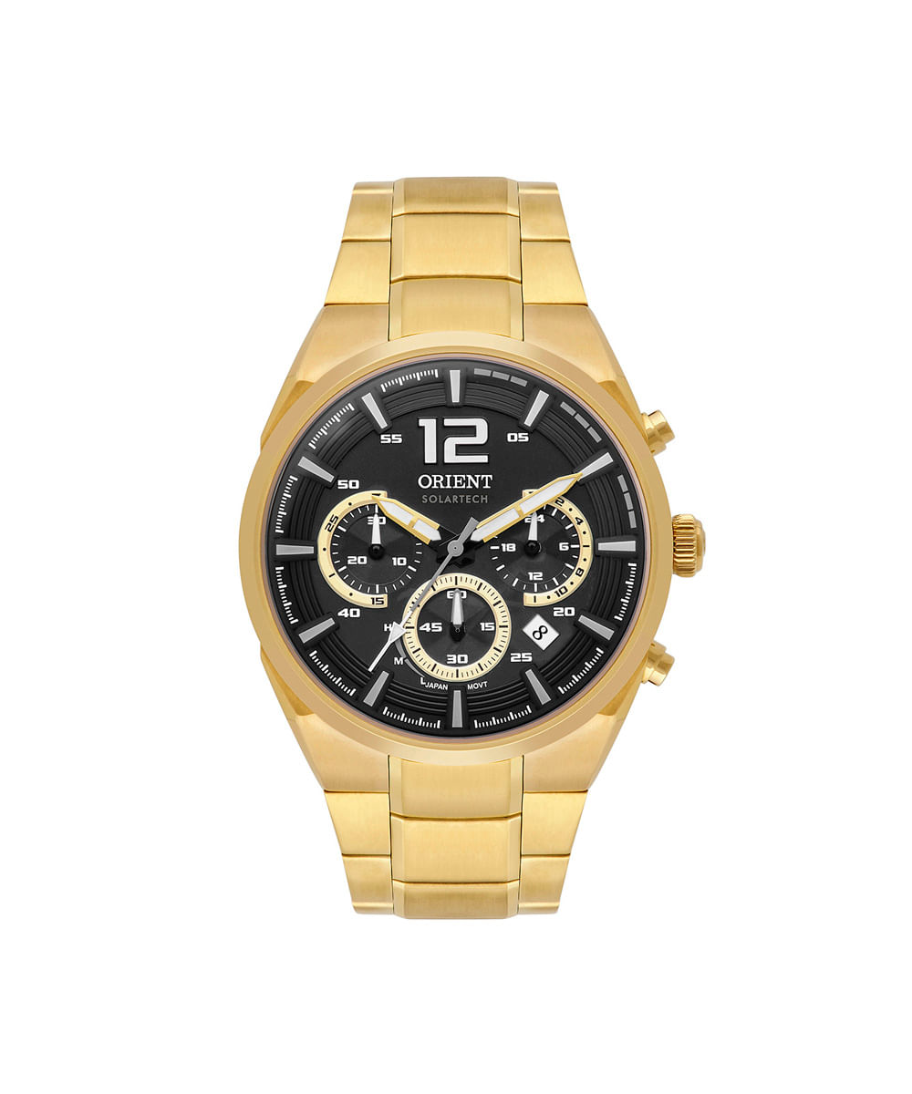 relógio masculino orient cronógrafo mgssc055p2kx dourado