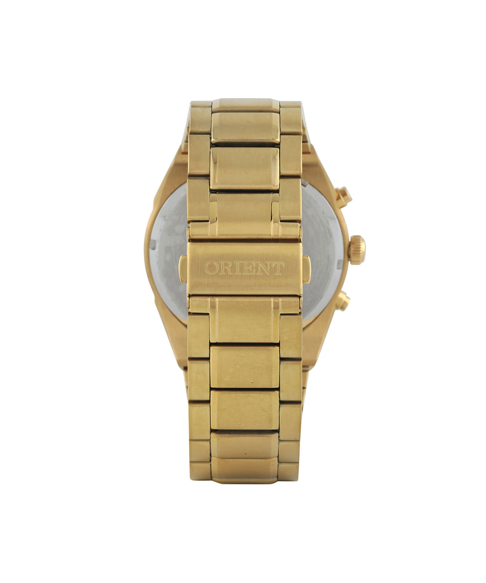 relógio masculino orient cronógrafo mgssc055p2kx dourado