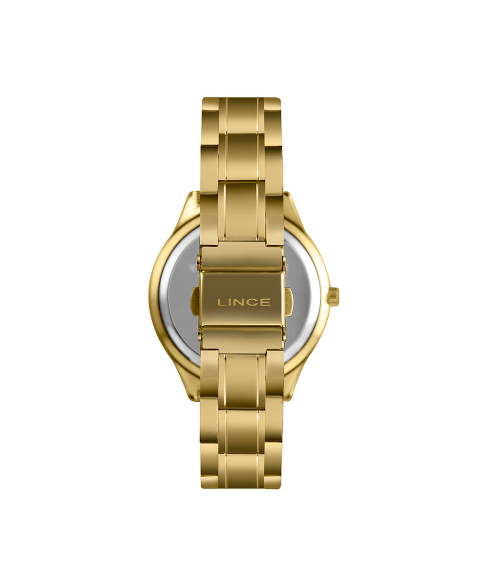kit relógio feminino lince analógico lrgm029l38c2kxpj dourado