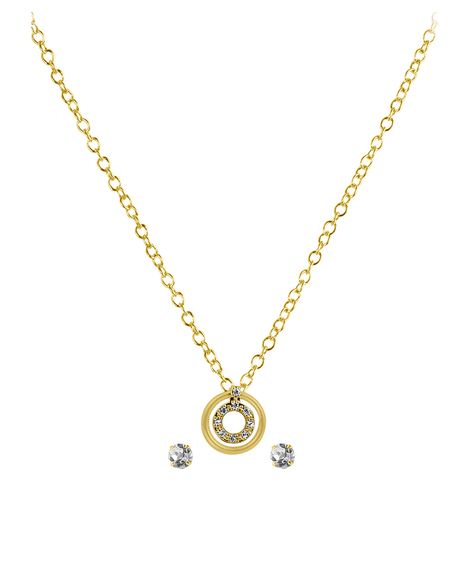 kit relógio feminino lince analógico lrgj172l38kaahs2kx dourado