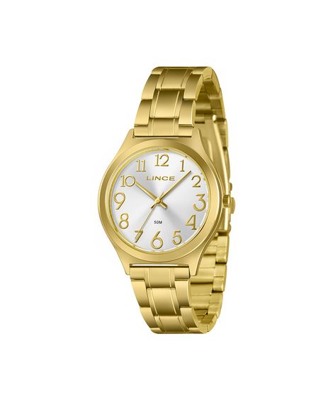 kit relógio feminino lince analógico lrgm029l38s2kx-pj dourado