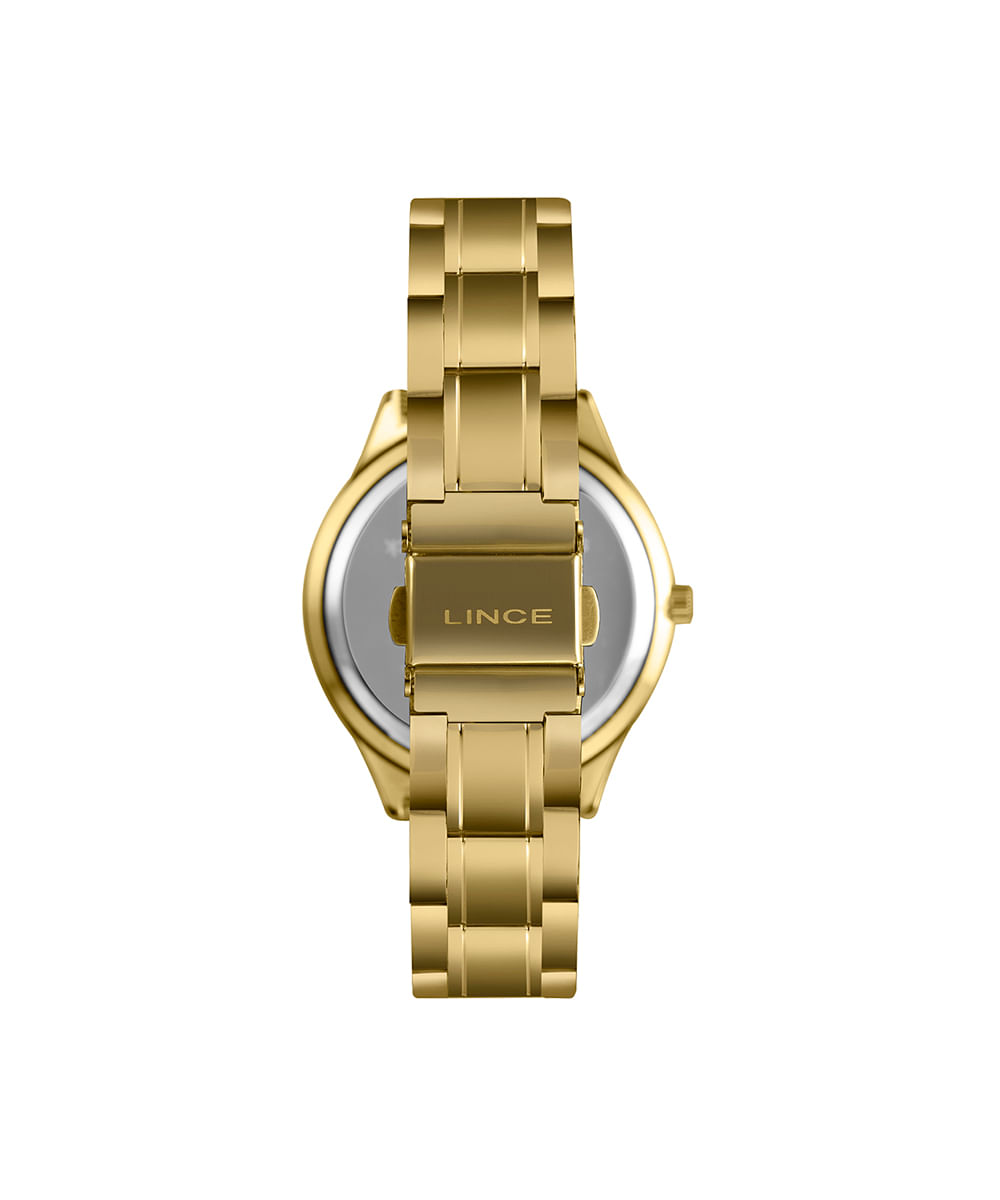kit relógio feminino lince analógico lrgm029l38s2kx-pj dourado