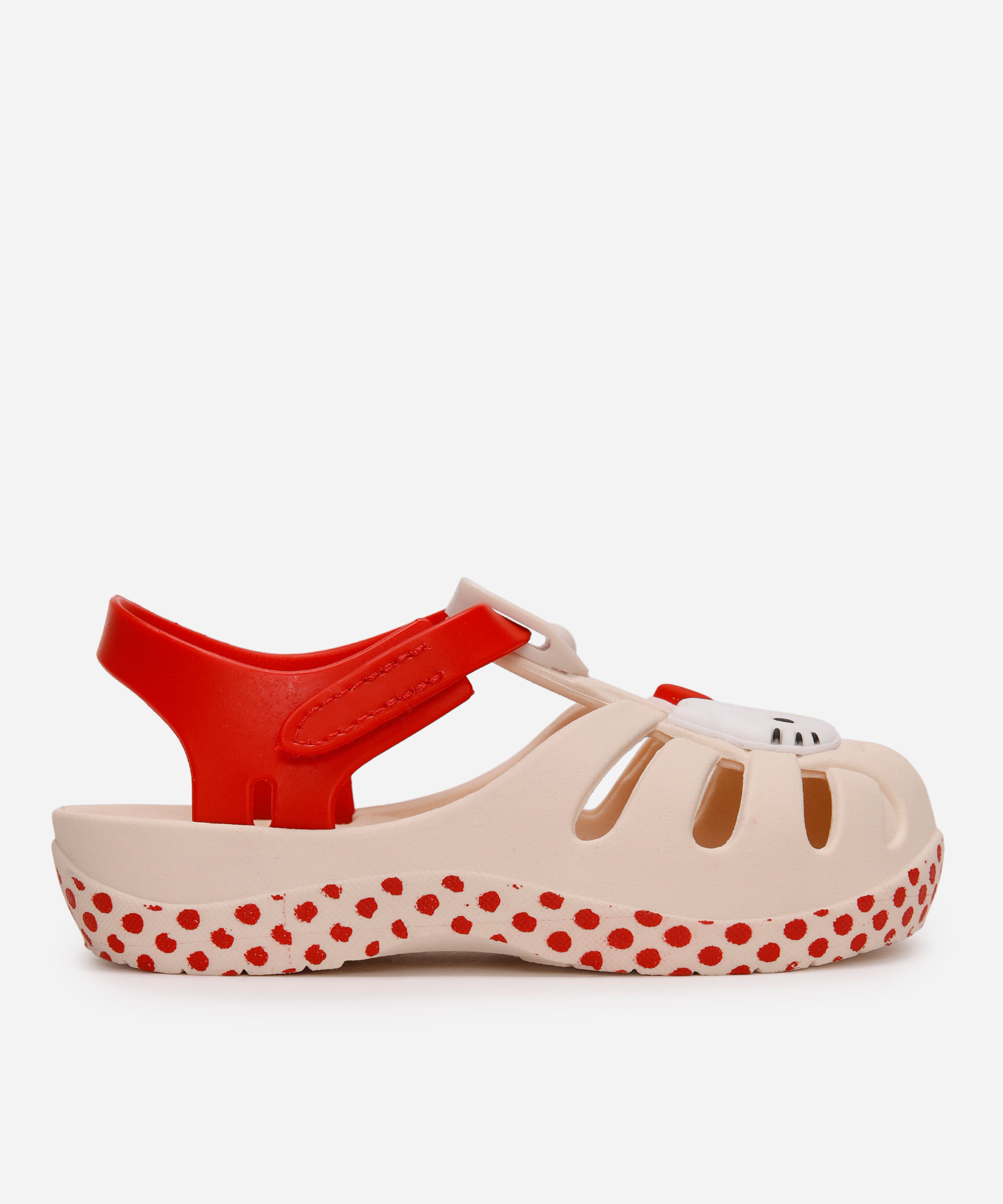 sandália infantil hello kitty grendene bege