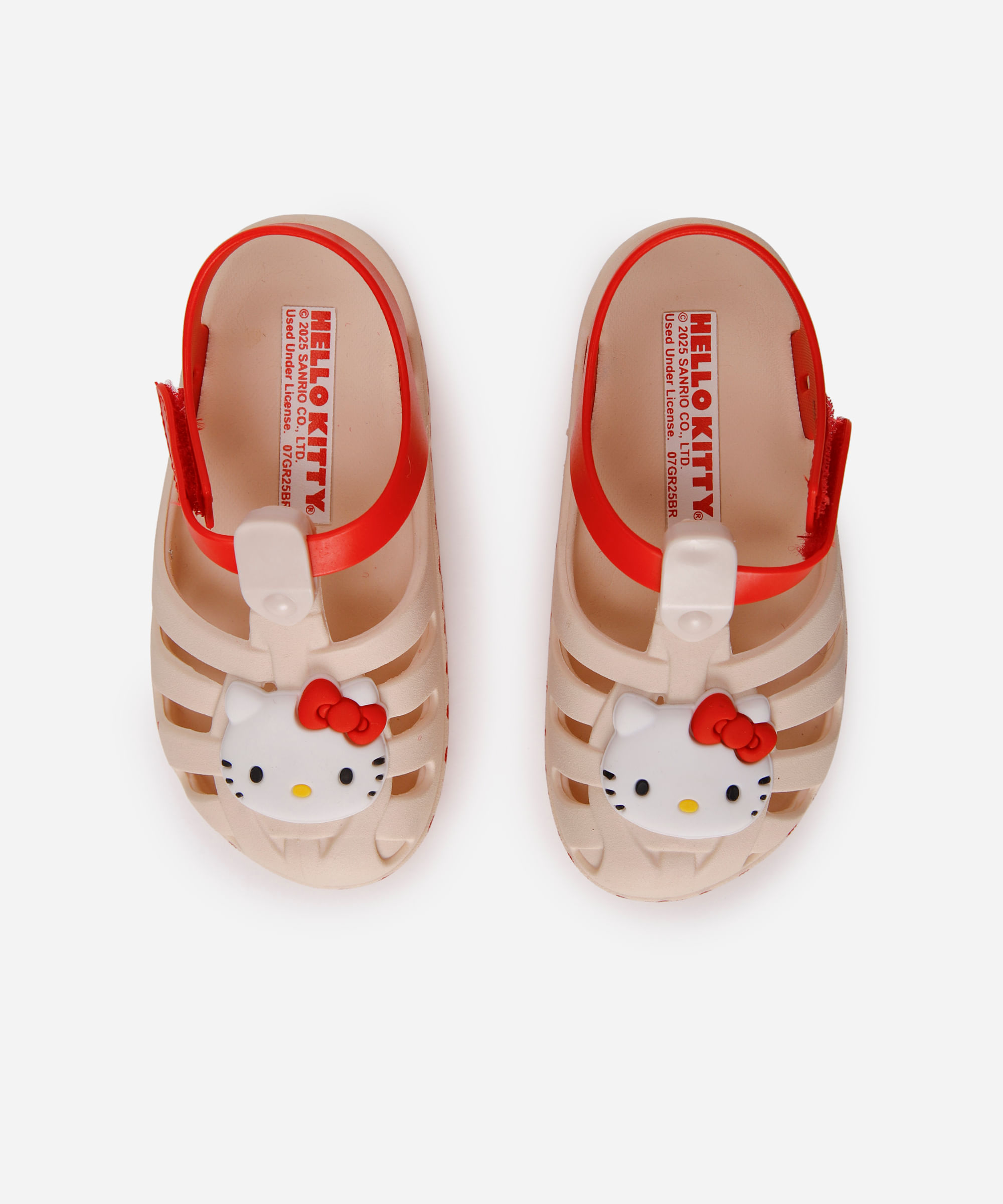 sandália infantil hello kitty grendene bege