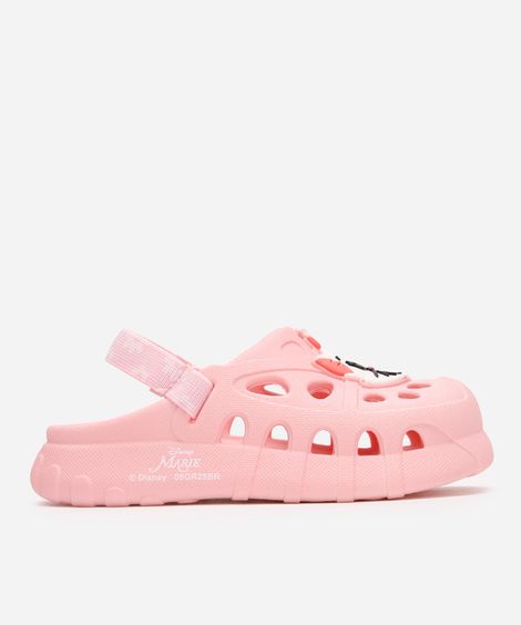 babuche infantil gatinha marie com glitter grendene rosa