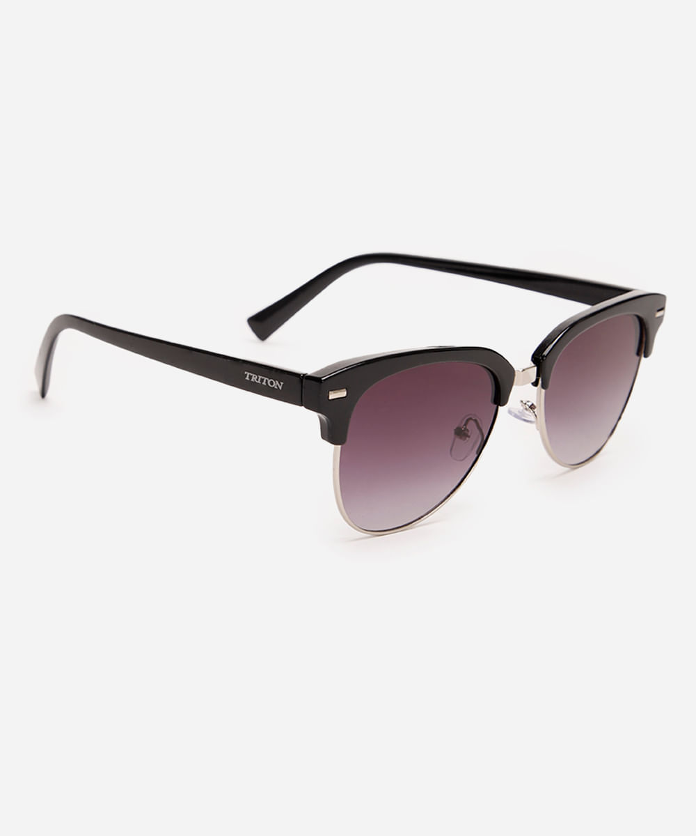 óculos de sol oval triton prateado
