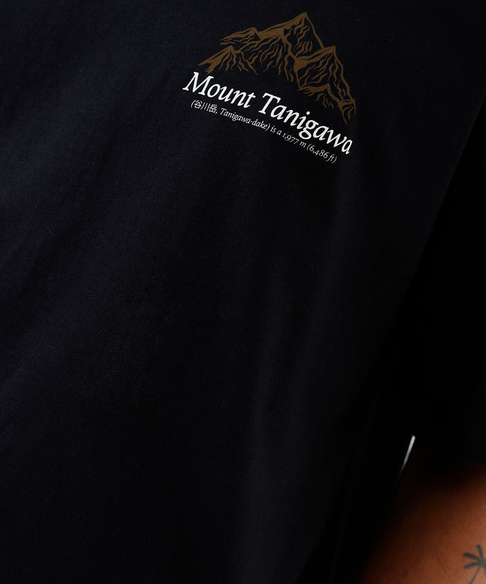 camiseta masculina oversized fuji rugby preta