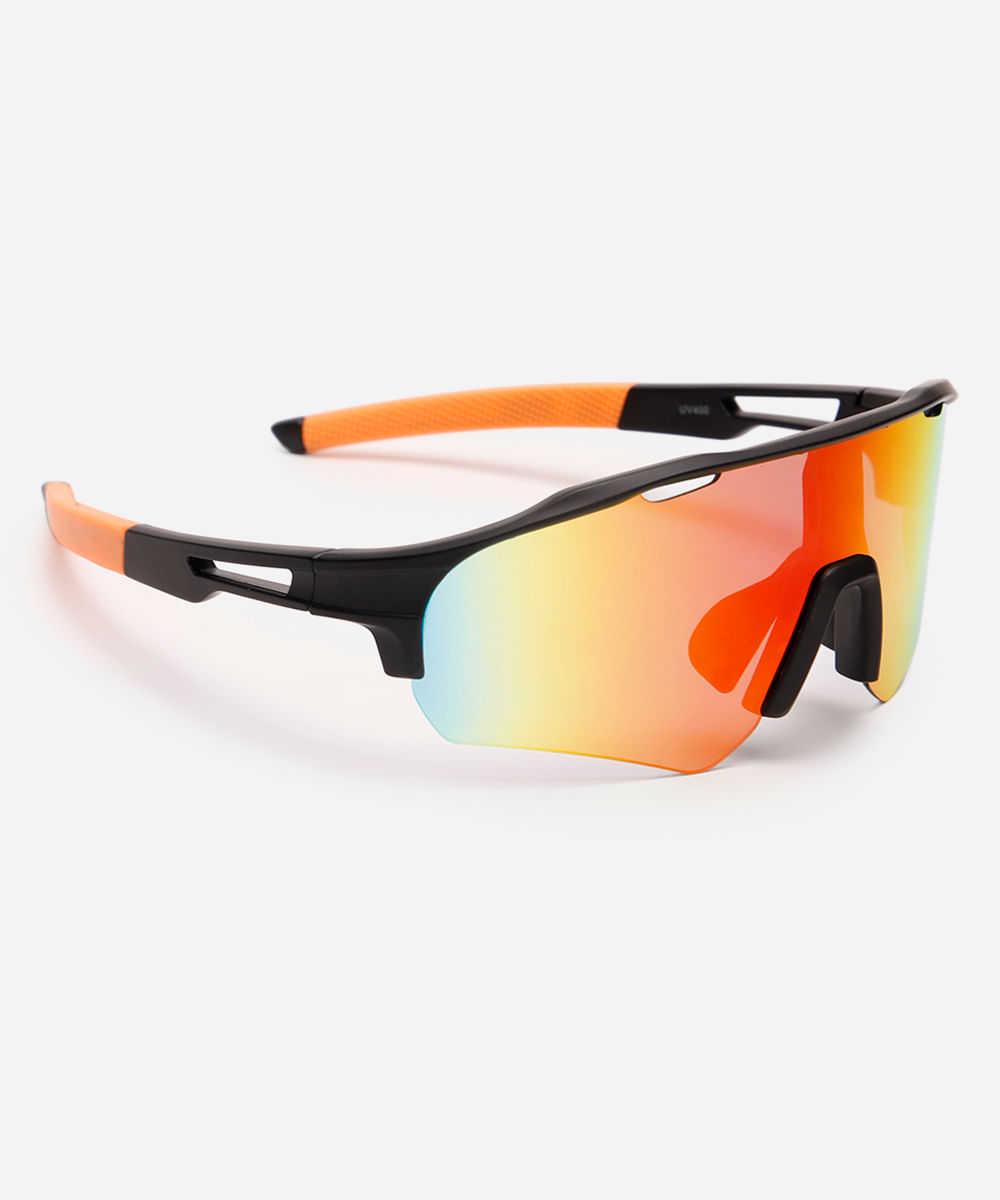óculos de sol esportivo unissex laranja