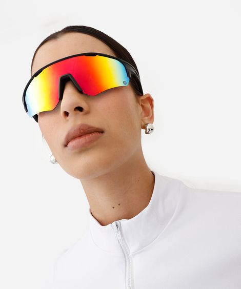 óculos de sol esportivo unissex laranja