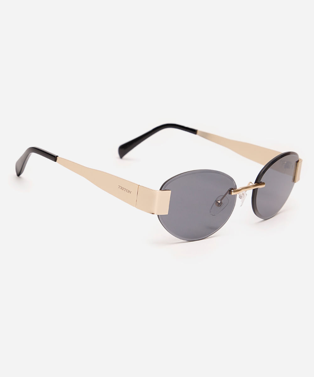 óculos de sol oval triton dourado