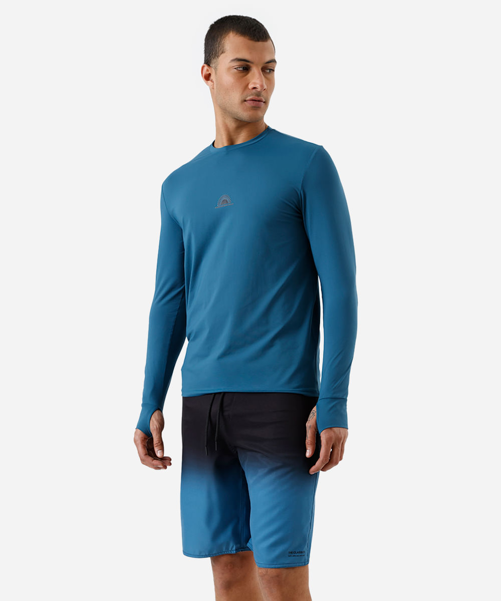 short boardshort masculino degradê azul