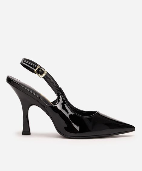 scarpin bico fino salto fino vizzano preto