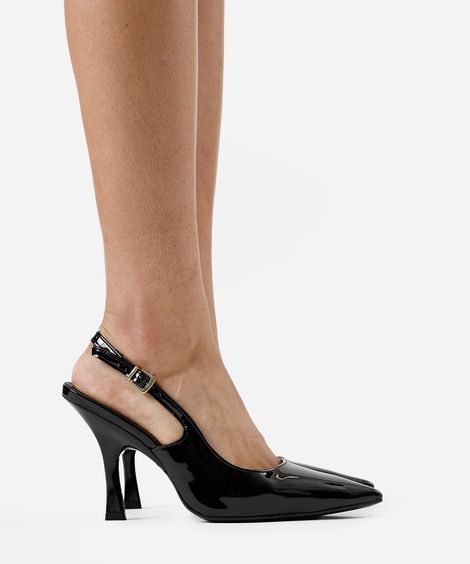 scarpin bico fino salto fino vizzano preto